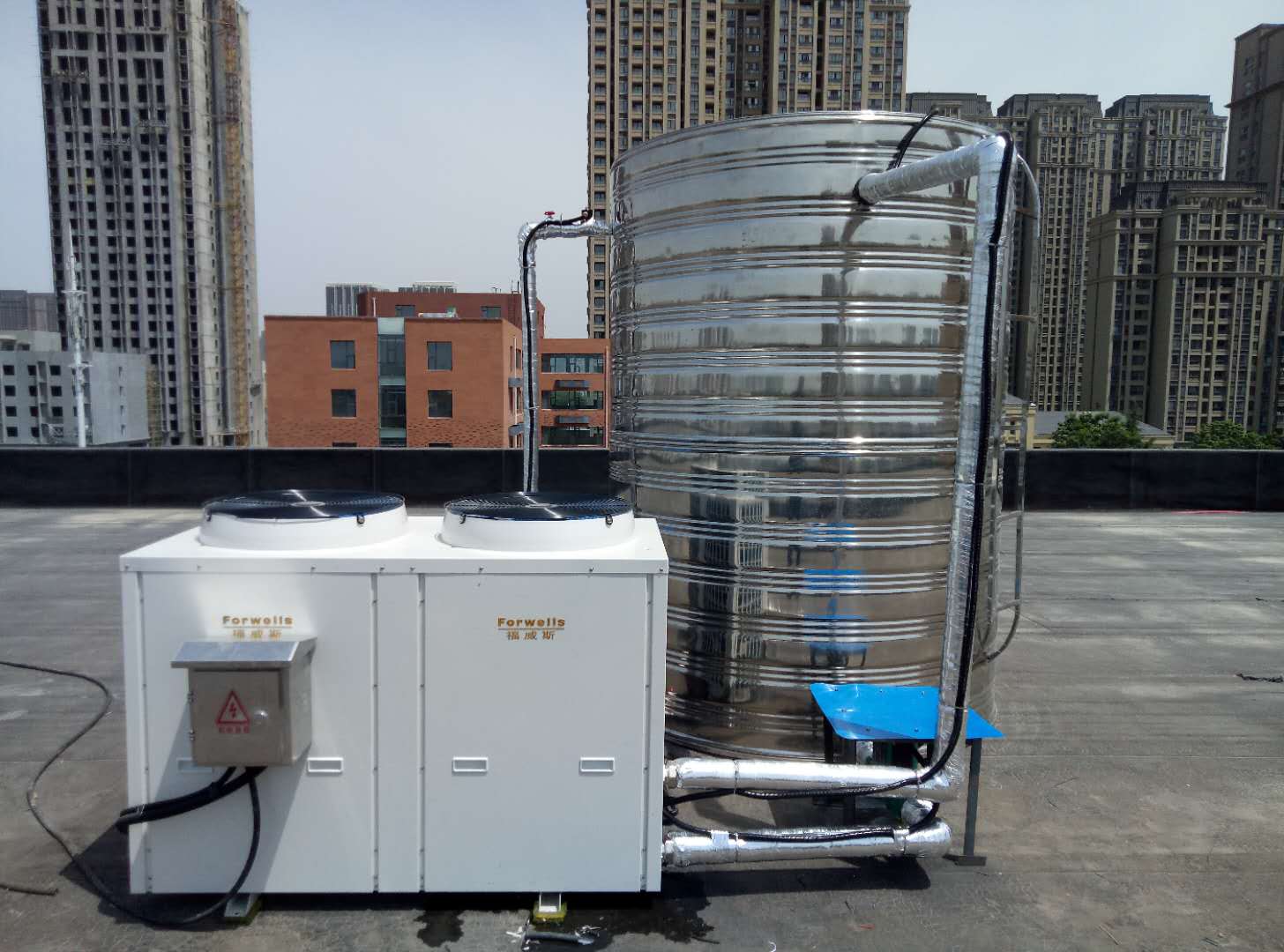 河南學(xué)校用空氣能熱水器，四季恒溫